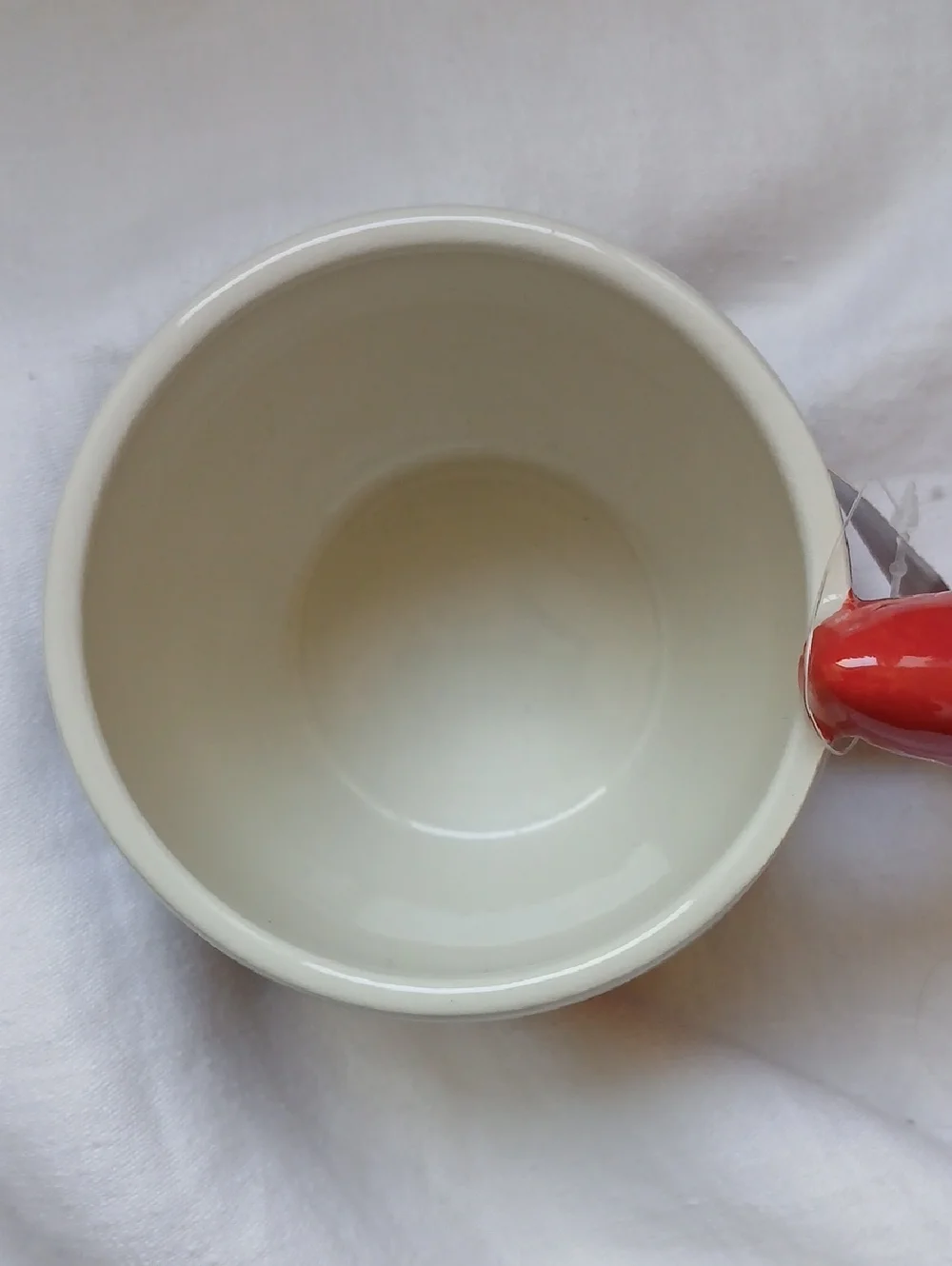 Target Bullseye Novelty Mug - Lobster Claw Handle Red-White-Blue New
